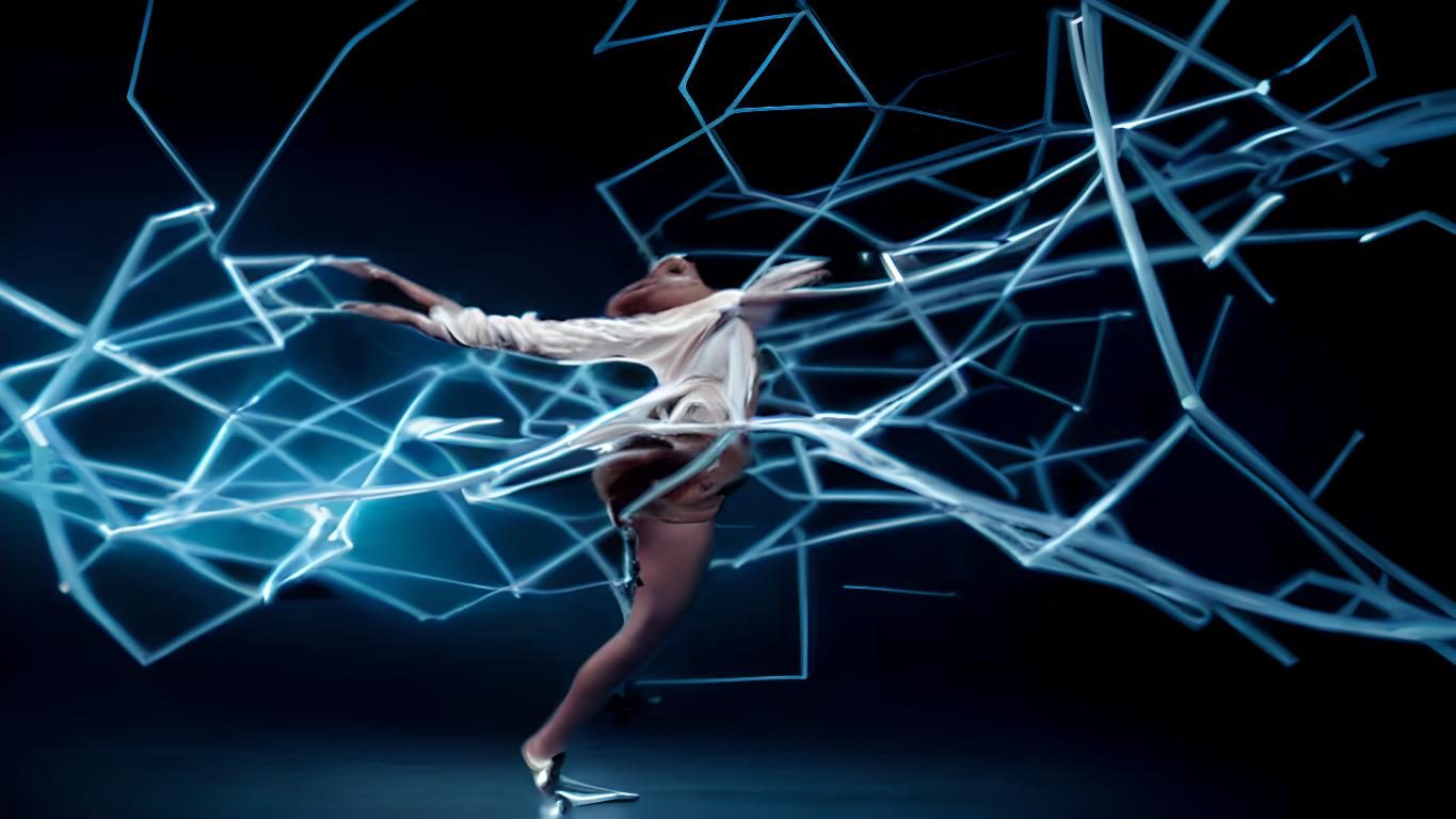 Illustration: glowing neural lines on a dark background